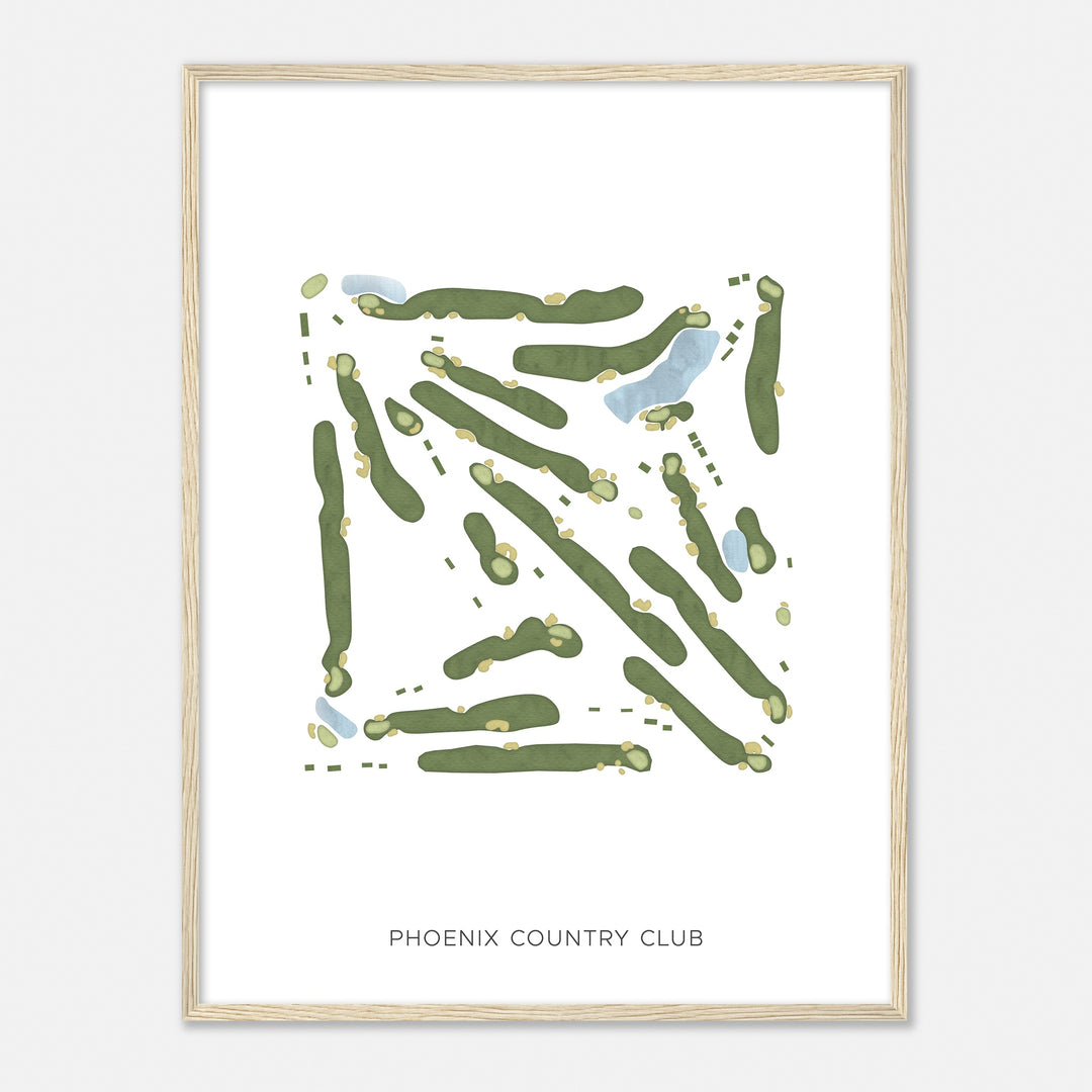 Print of Phoenix Country Club Modern Map