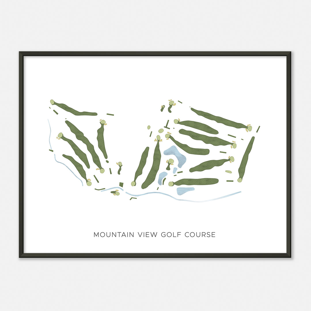 Print of Mountain View Golf Course Modern Map