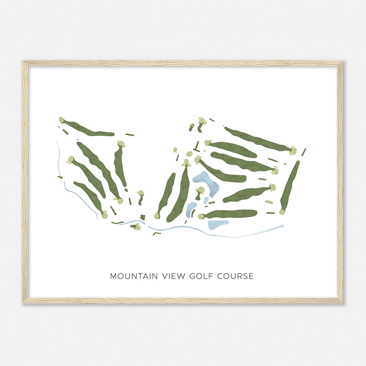 Print of Mountain View Golf Course Modern Map