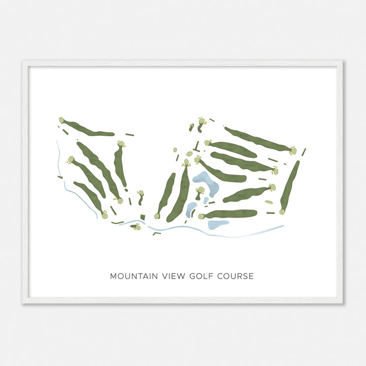 Print of Mountain View Golf Course Modern Map