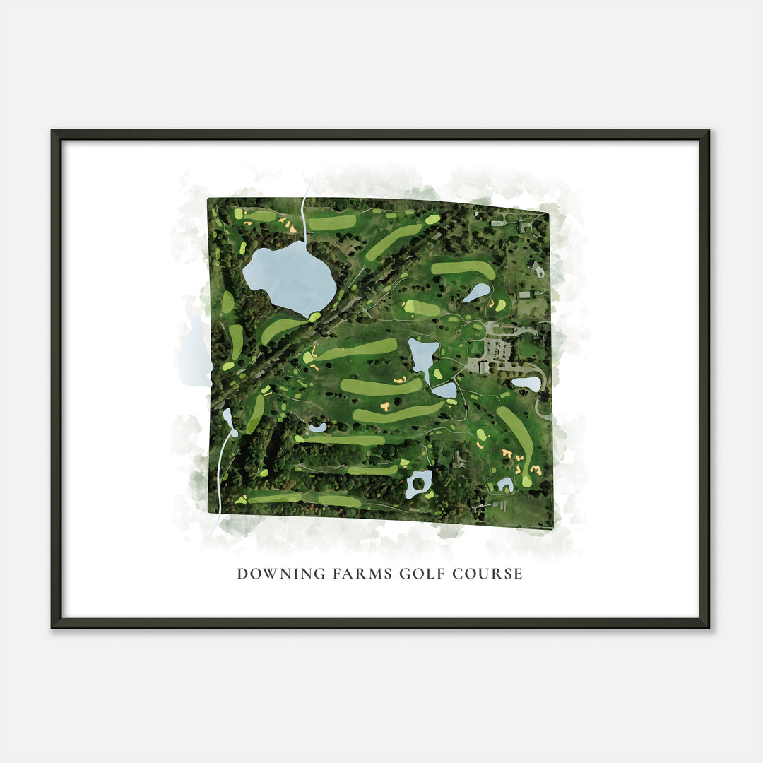 Print of Downing Farms Golf Course Classic Map