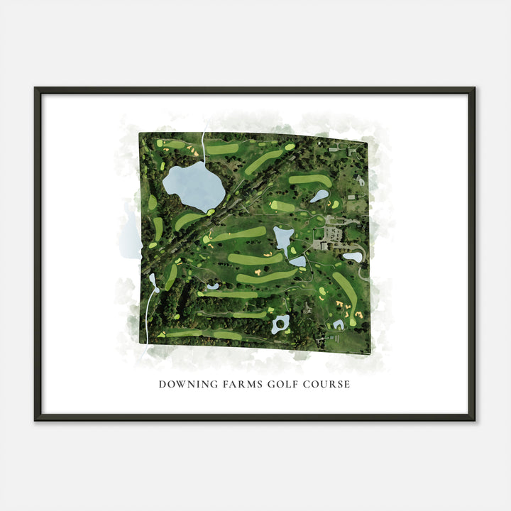 Print of Downing Farms Golf Course Classic Map