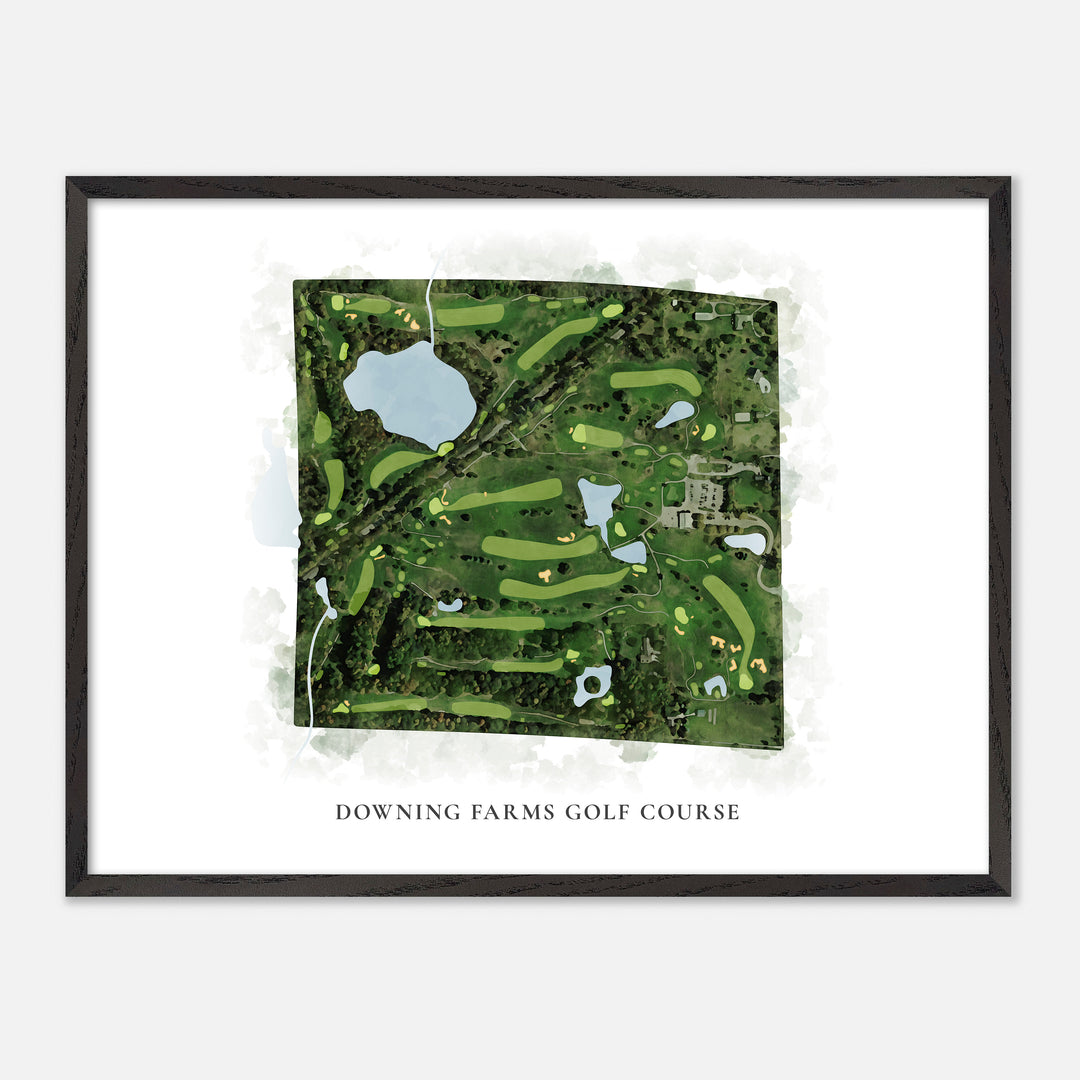 Print of Downing Farms Golf Course Classic Map