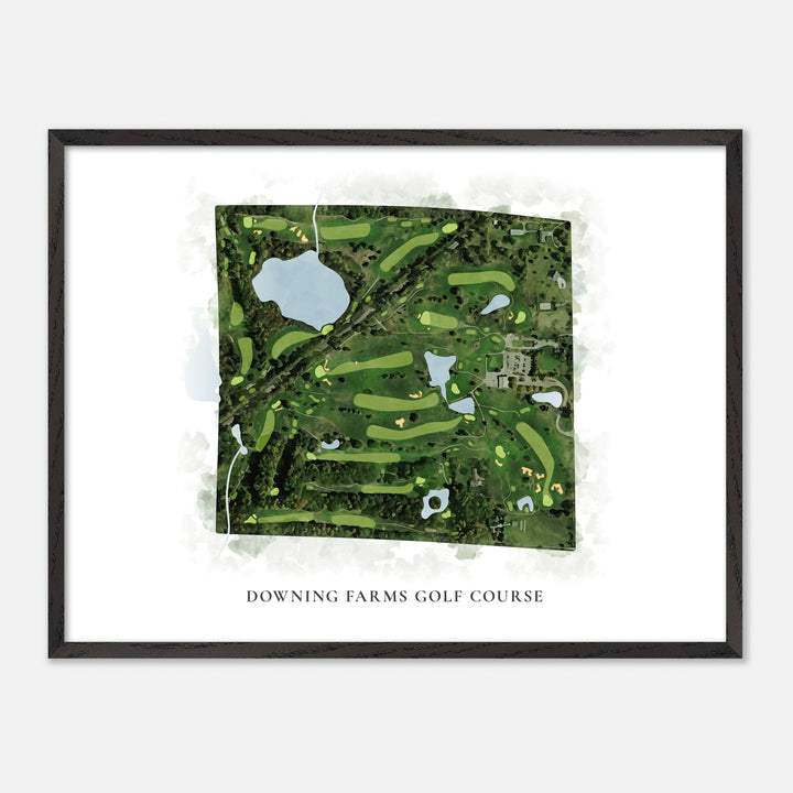 Print of Downing Farms Golf Course Classic Map