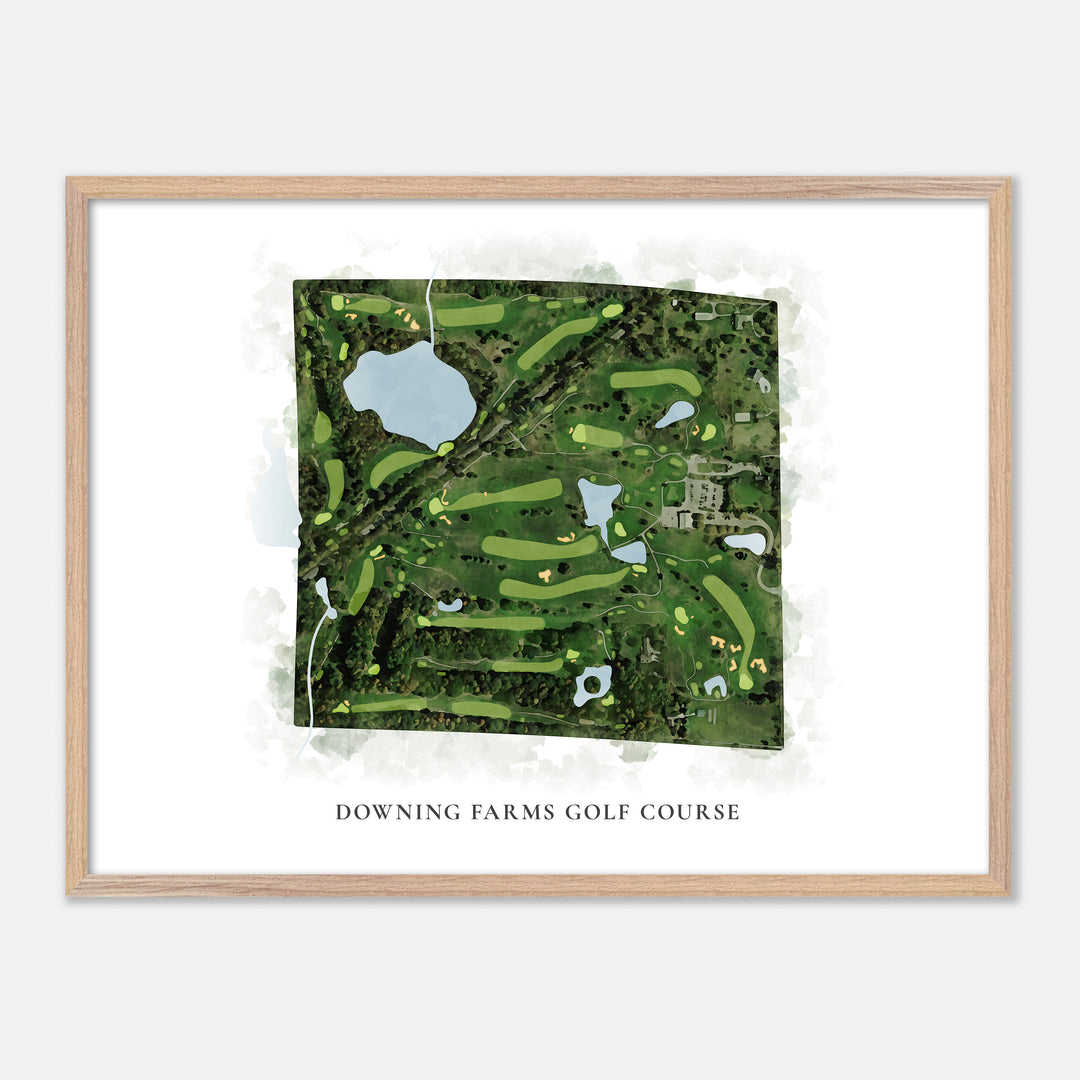 Print of Downing Farms Golf Course Classic Map
