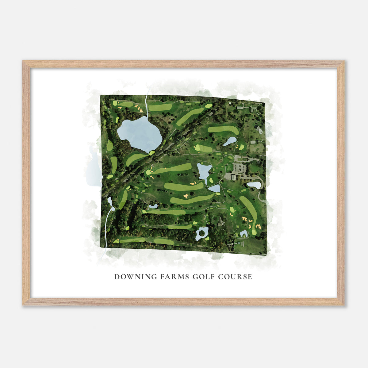 Print of Downing Farms Golf Course Classic Map
