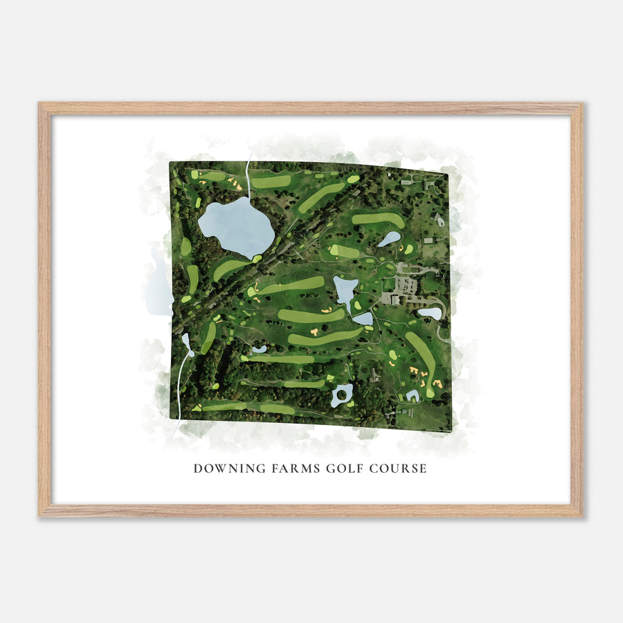 Print of Downing Farms Golf Course Classic Map