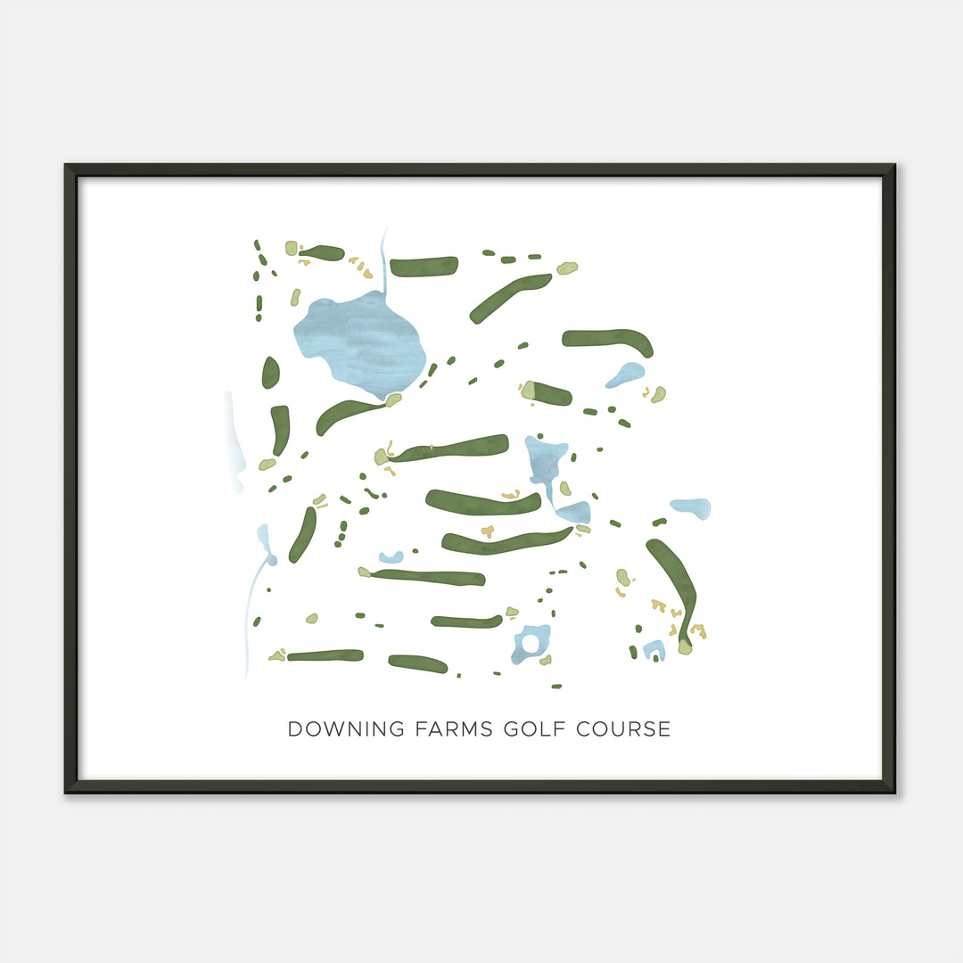 Print of Downing Farms Golf Course Modern Map