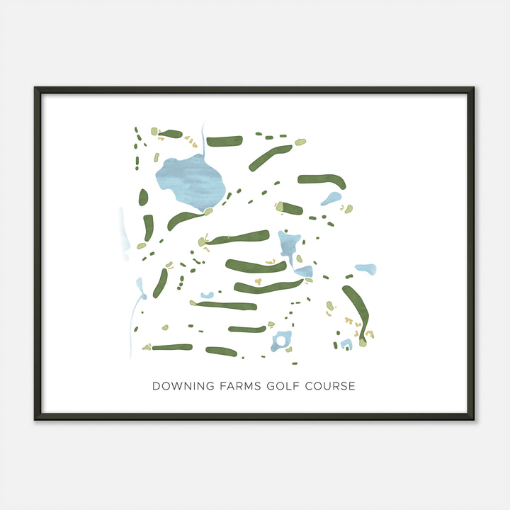 Print of Downing Farms Golf Course Modern Map