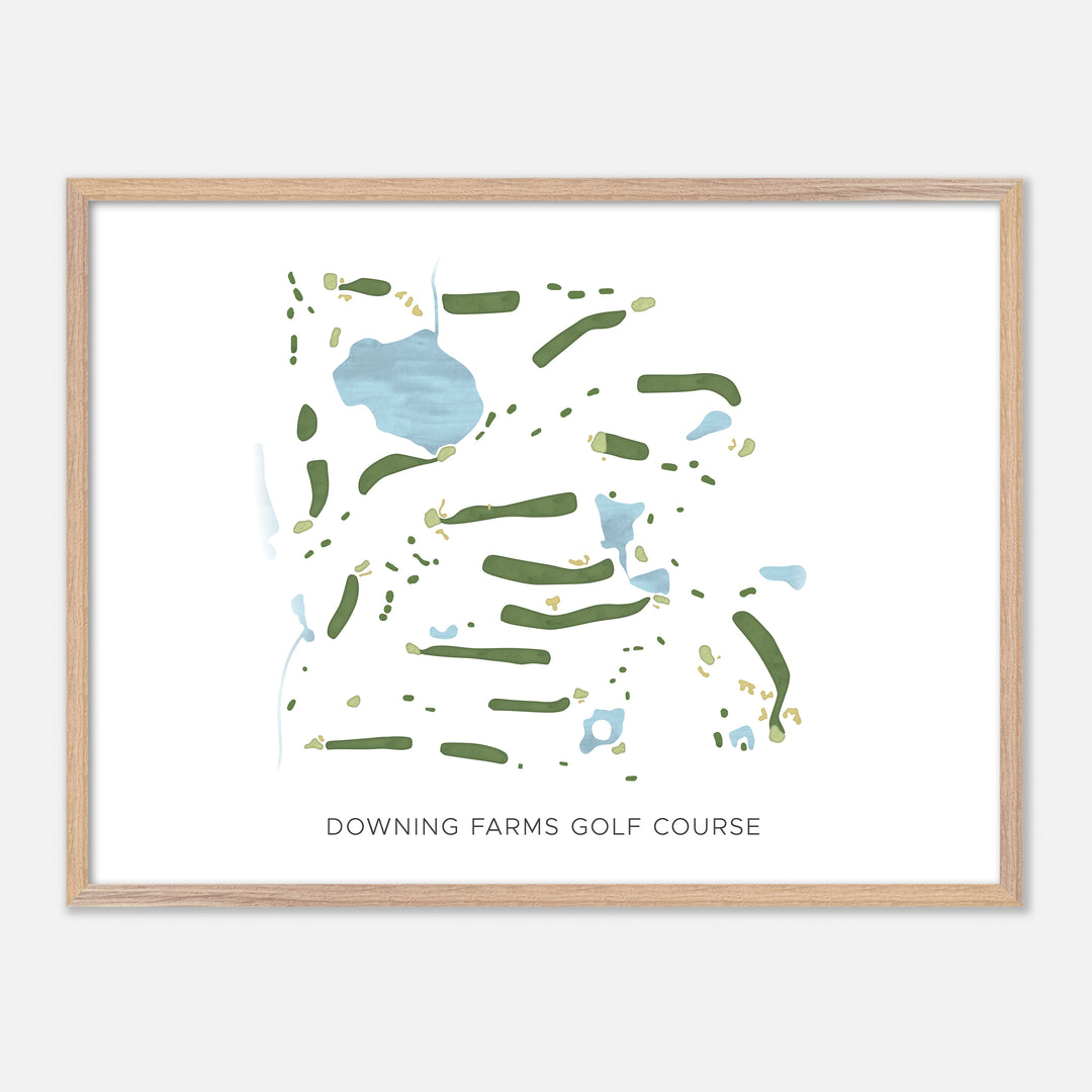 Print of Downing Farms Golf Course Modern Map