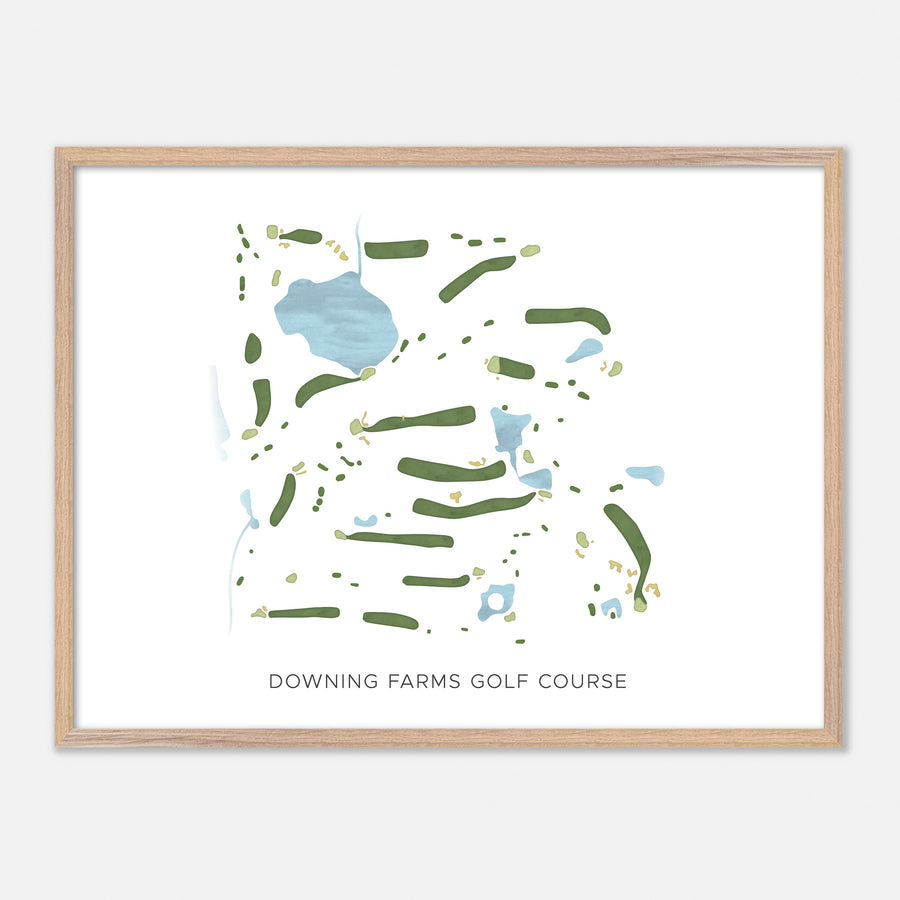 Print of Downing Farms Golf Course Modern Map