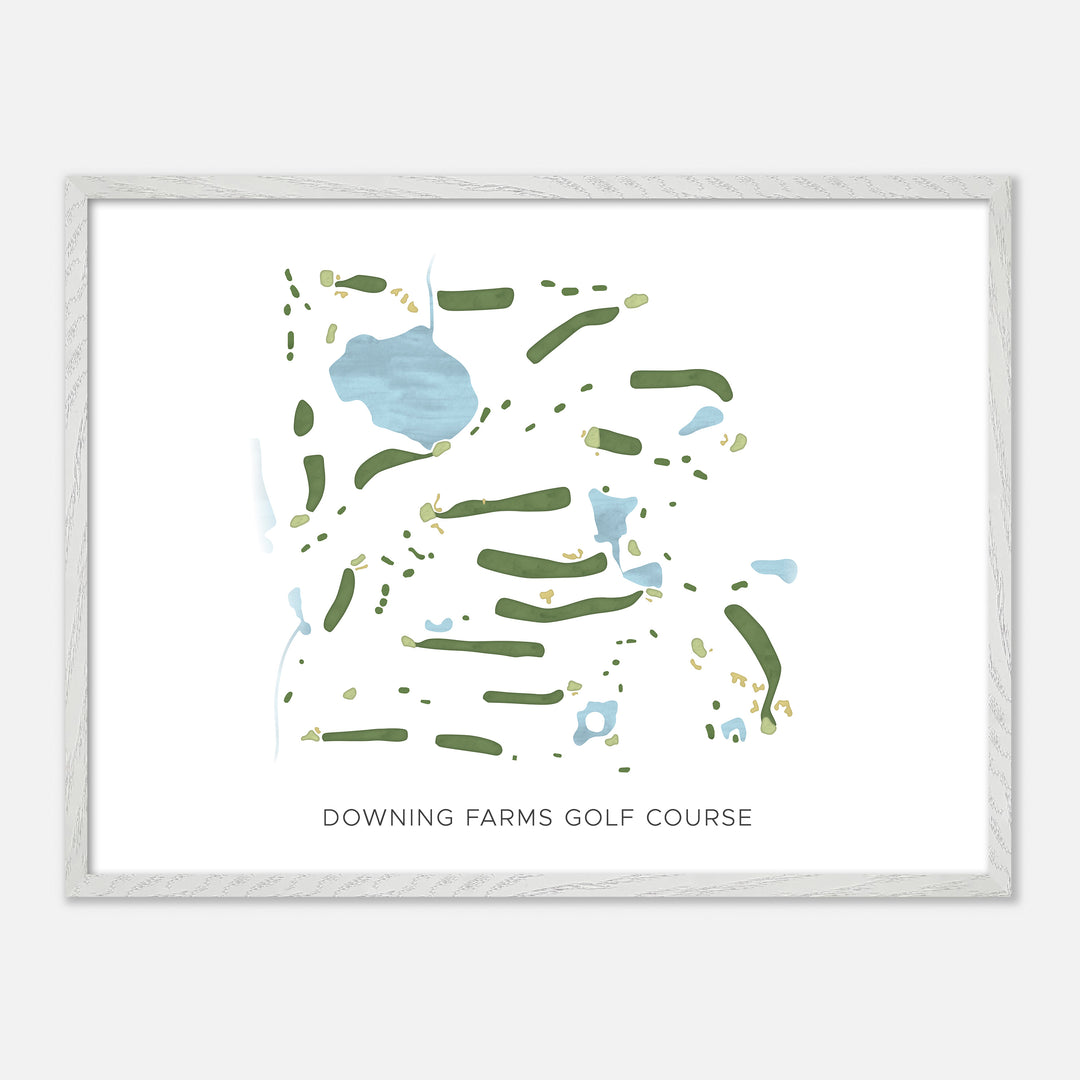 Print of Downing Farms Golf Course Modern Map