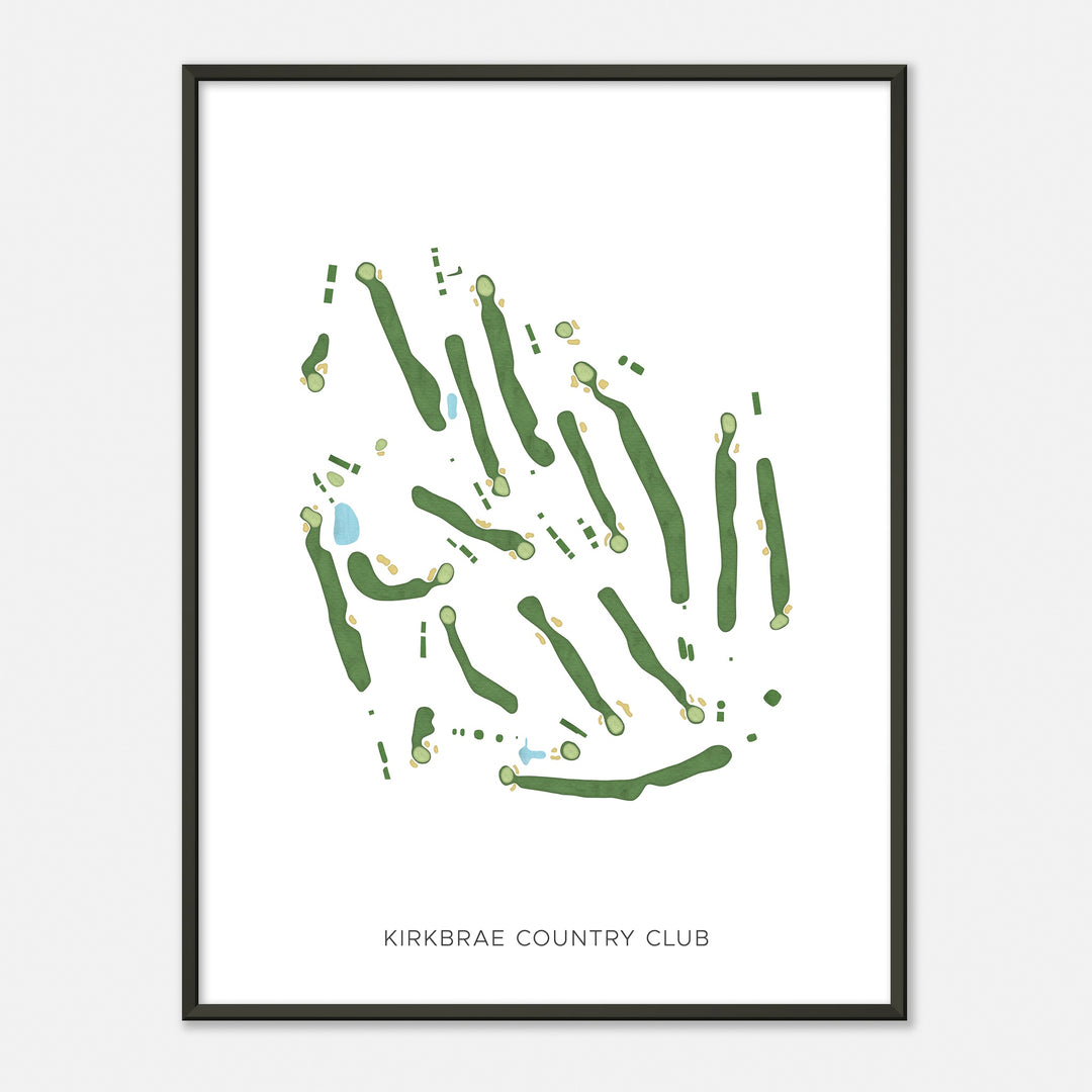 Print of Kirkbrae Country Club Modern Map