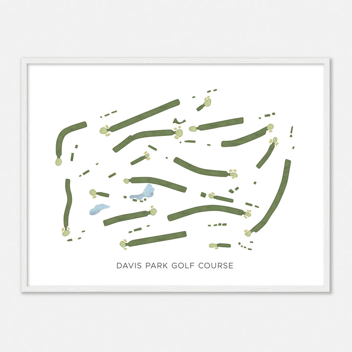 Print of Davis Park Golf Course Modern Map