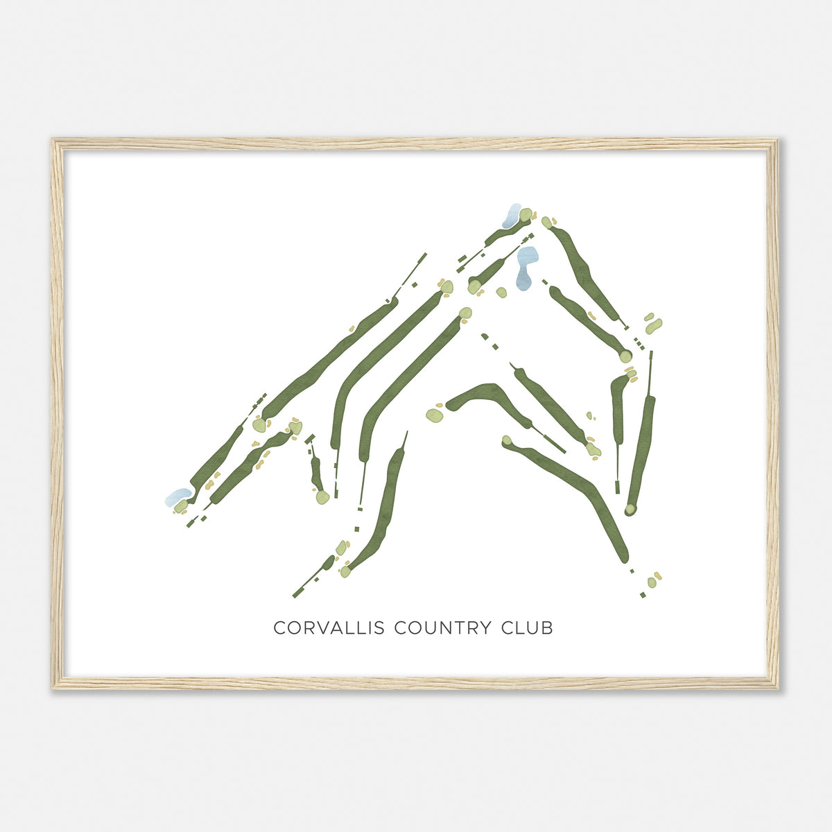 Print of Corvallis Country Club Modern Map
