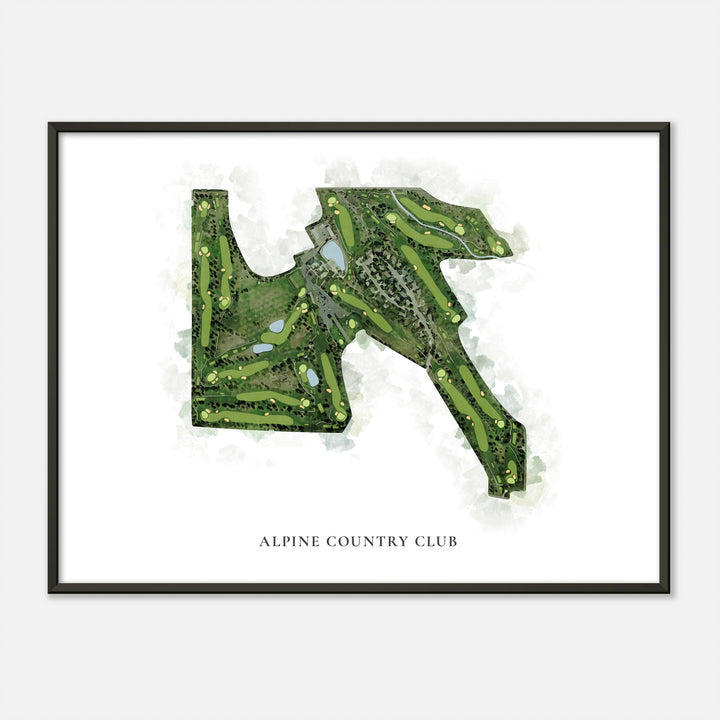 Print of Alpine Country Club Classic Map