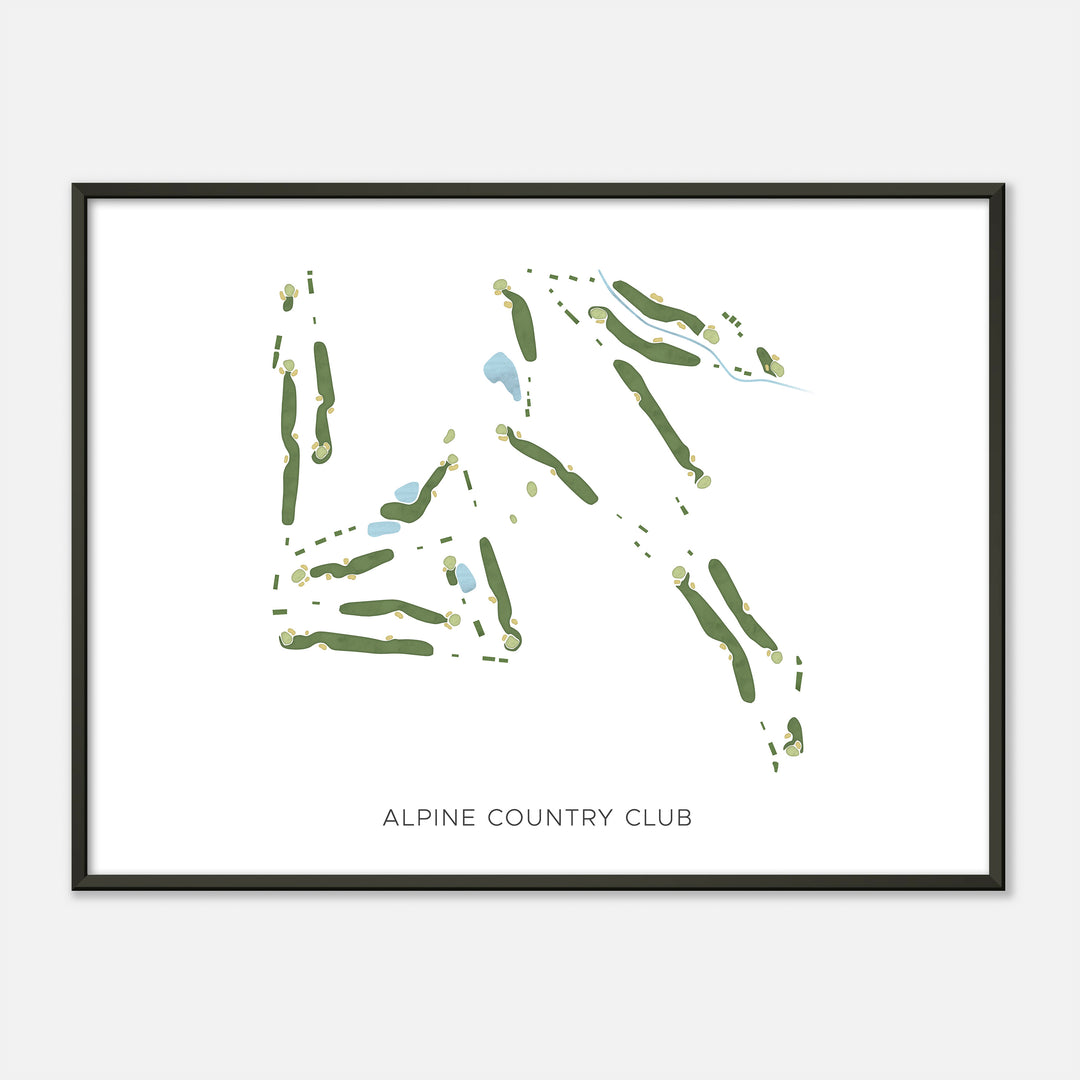 Print of Alpine Country Club Modern Map