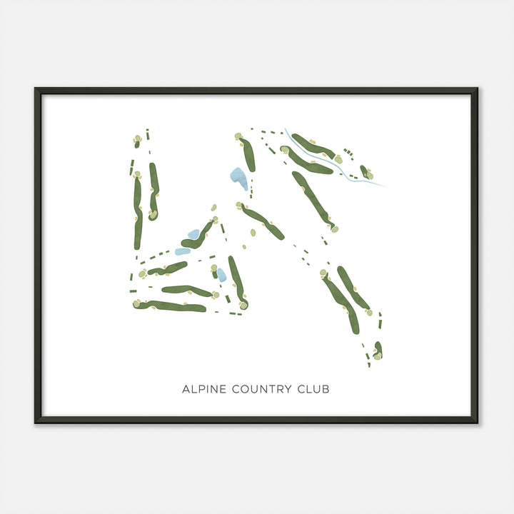 Print of Alpine Country Club Modern Map