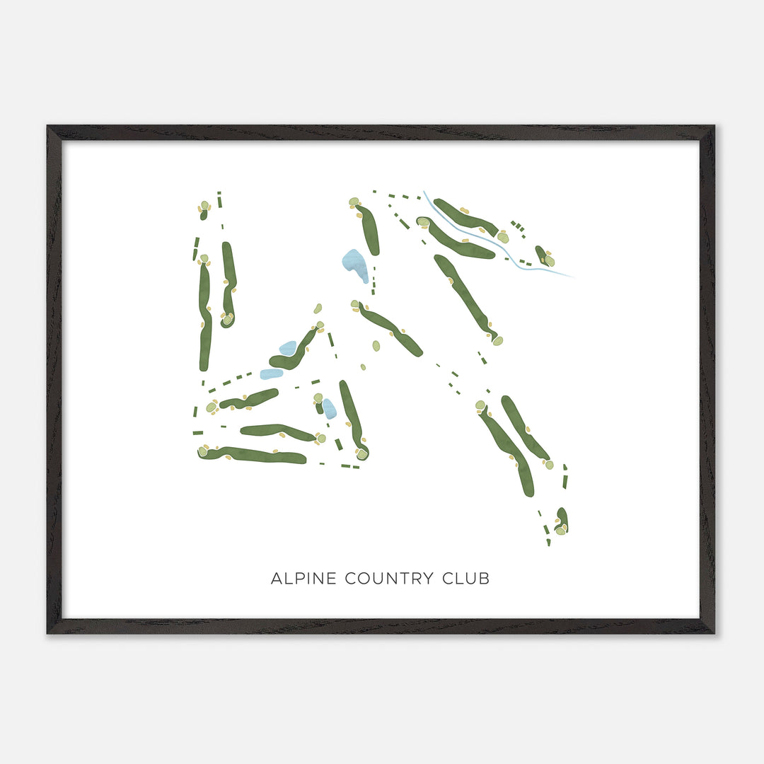 Print of Alpine Country Club Modern Map