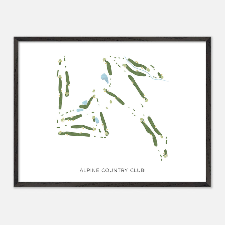 Print of Alpine Country Club Modern Map