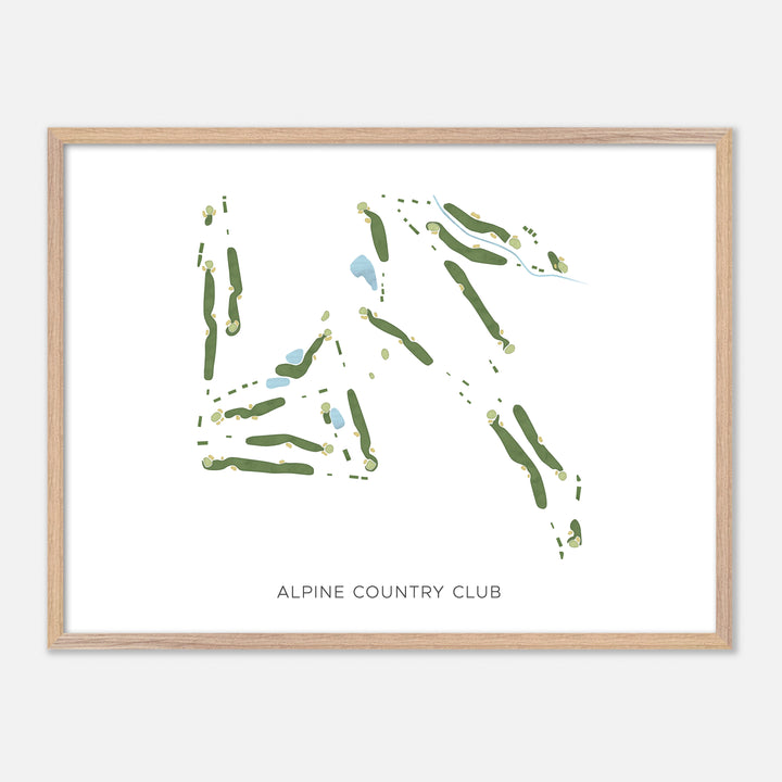 Print of Alpine Country Club Modern Map
