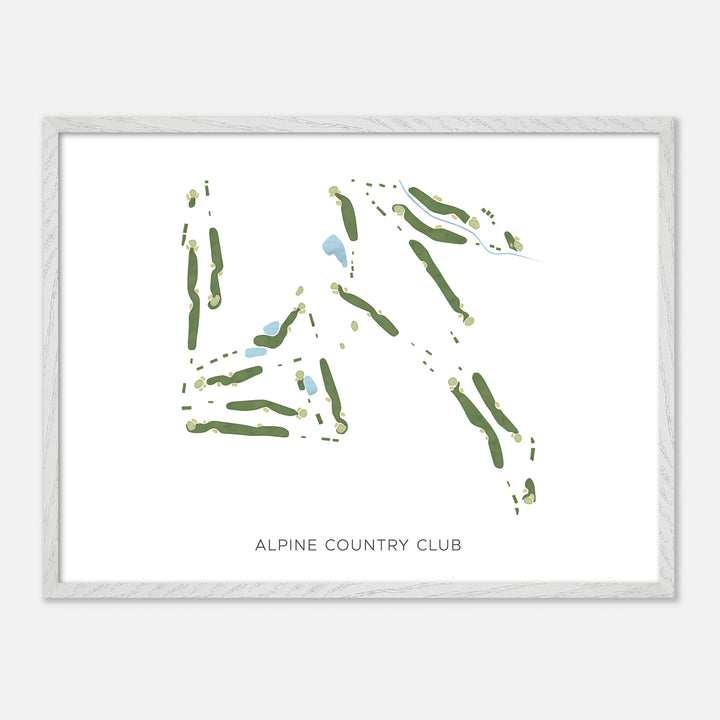 Print of Alpine Country Club Modern Map