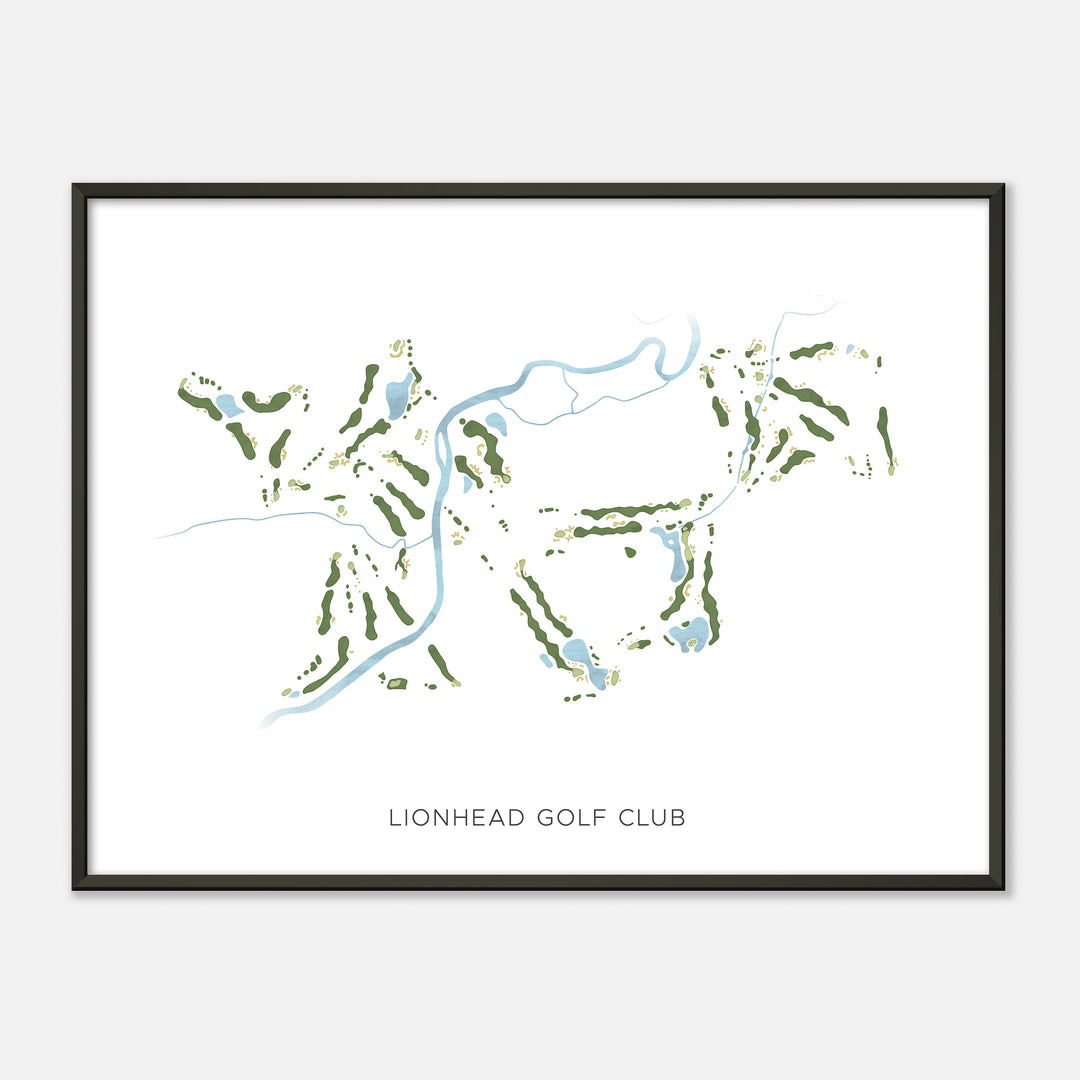 Print of Lionhead Golf Club Modern Map