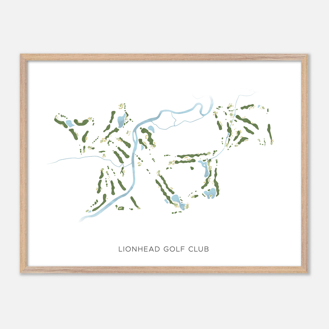 Print of Lionhead Golf Club Modern Map