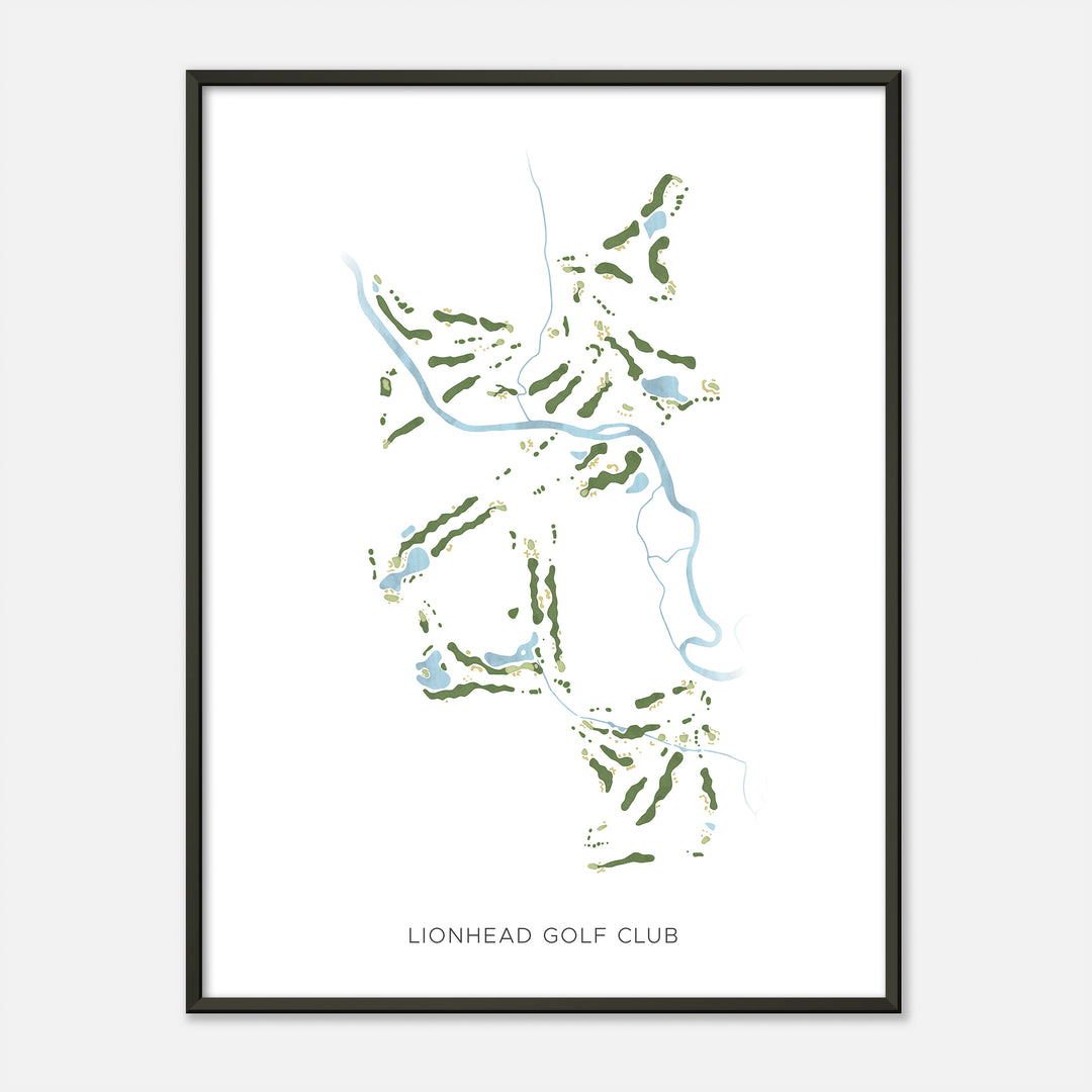 Print of Lionhead Golf Club Modern Map
