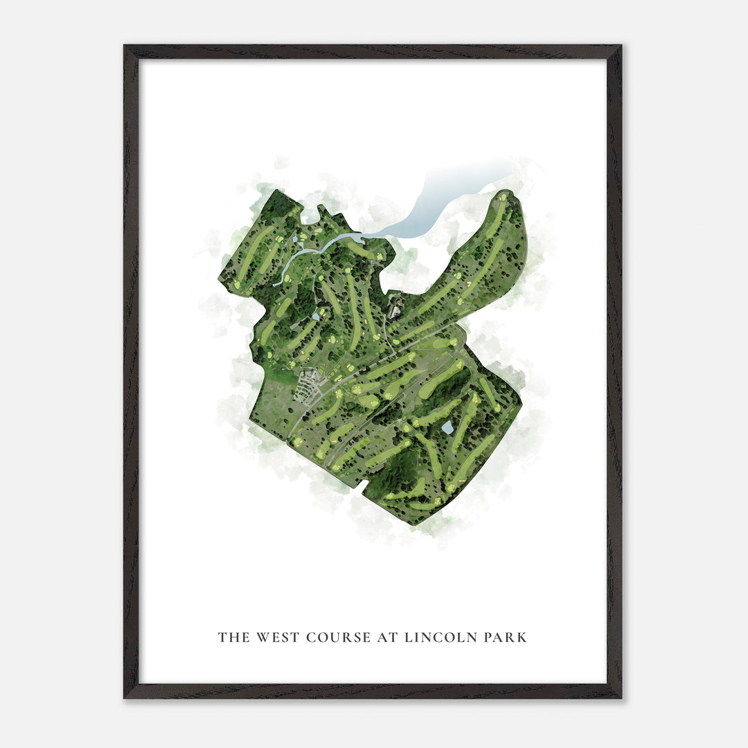 Print of The West Course At Lincoln Park Classic Map