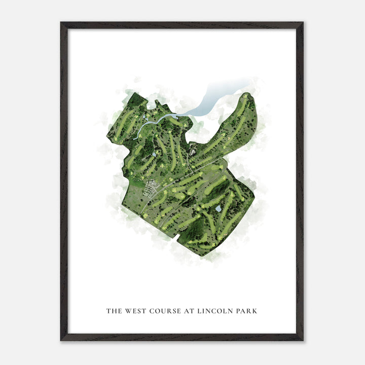 Print of The West Course At Lincoln Park Classic Map