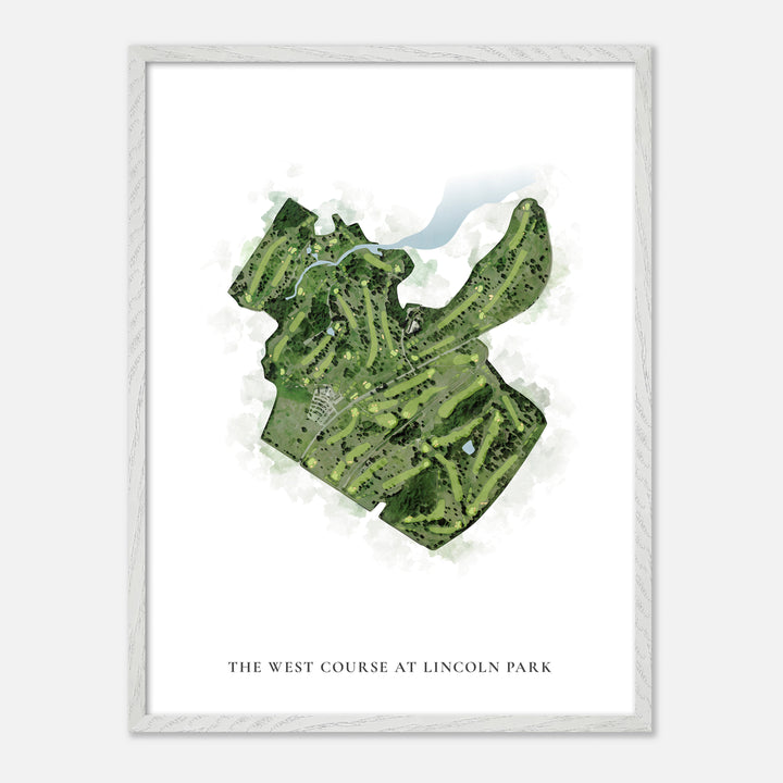 Print of The West Course At Lincoln Park Classic Map