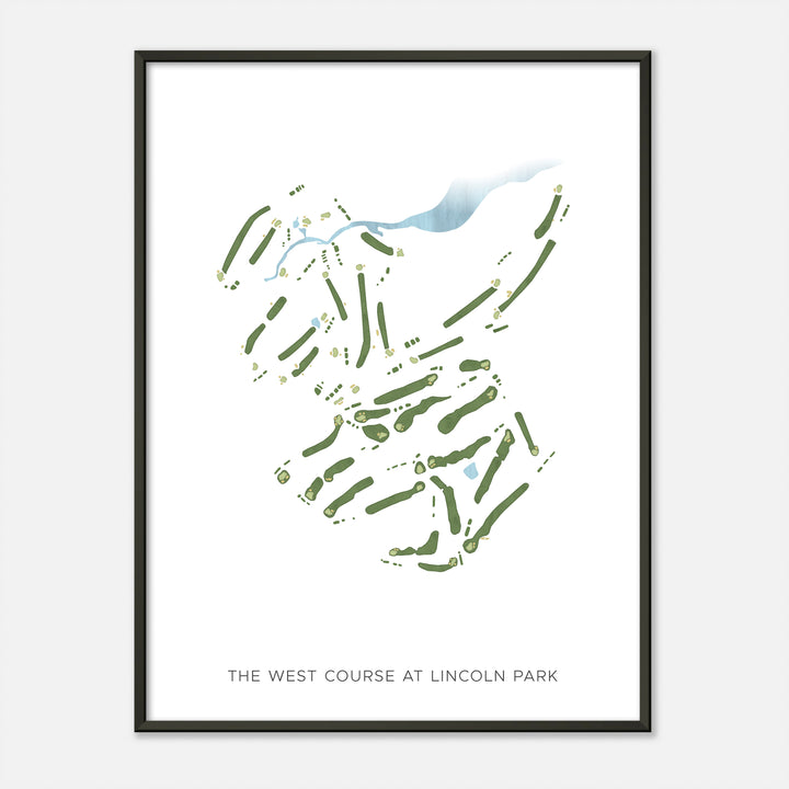 Print of The West Course At Lincoln Park Modern Map
