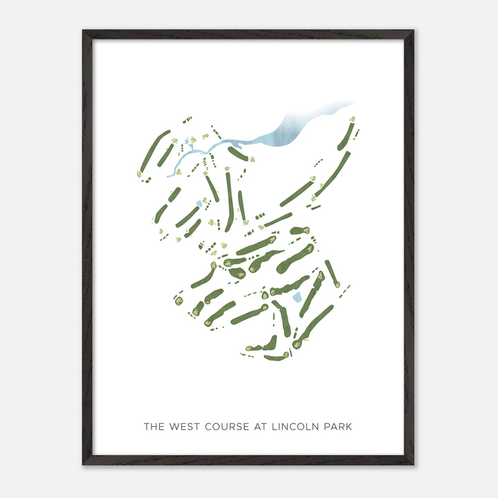 Print of The West Course At Lincoln Park Modern Map