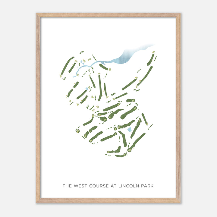 Print of The West Course At Lincoln Park Modern Map