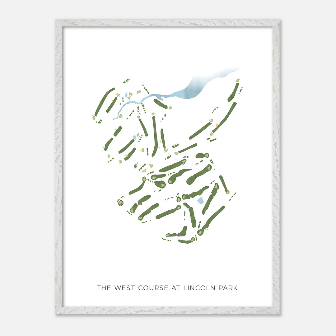 Print of The West Course At Lincoln Park Modern Map