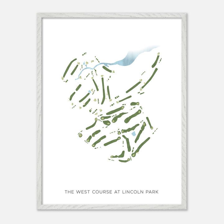 Print of The West Course At Lincoln Park Modern Map