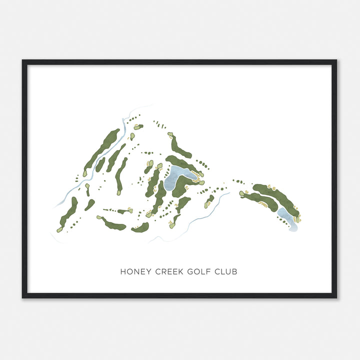 Print of Honey Creek Golf Club Modern Map