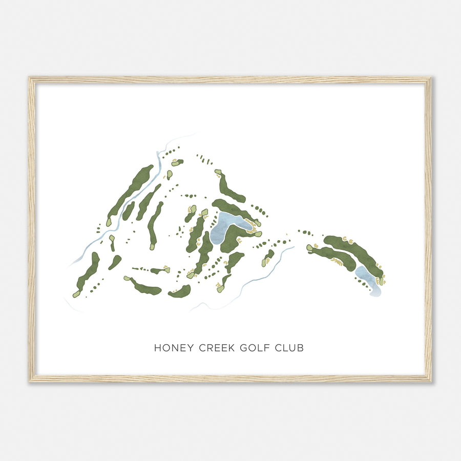 Print of Honey Creek Golf Club Modern Map