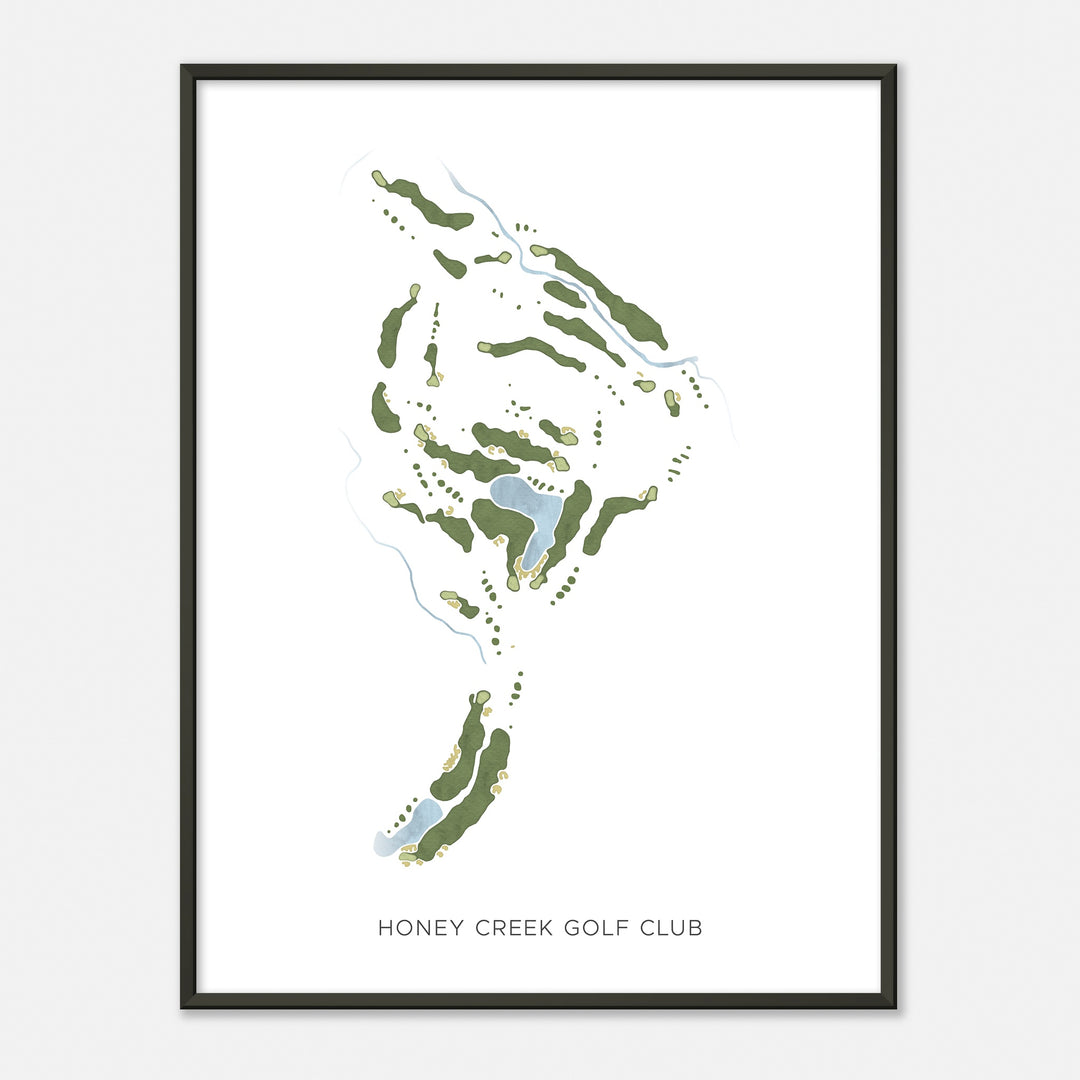 Print of Honey Creek Golf Club Modern Map