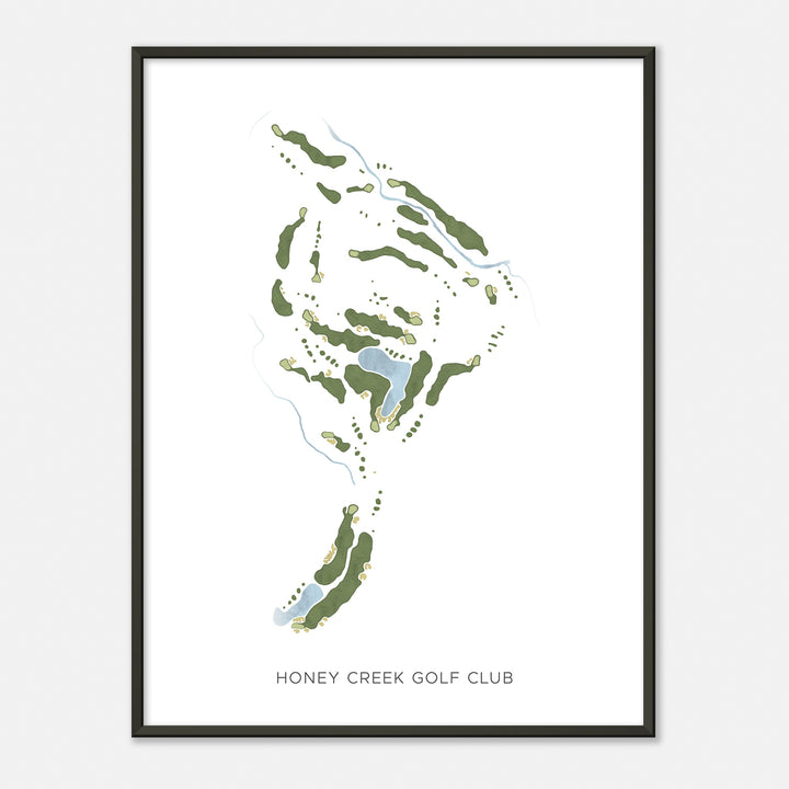 Print of Honey Creek Golf Club Modern Map