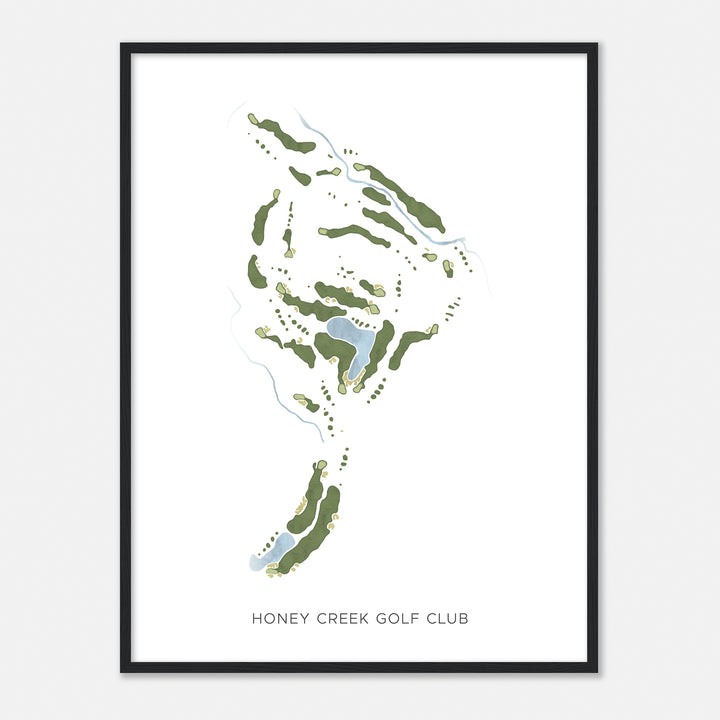 Print of Honey Creek Golf Club Modern Map