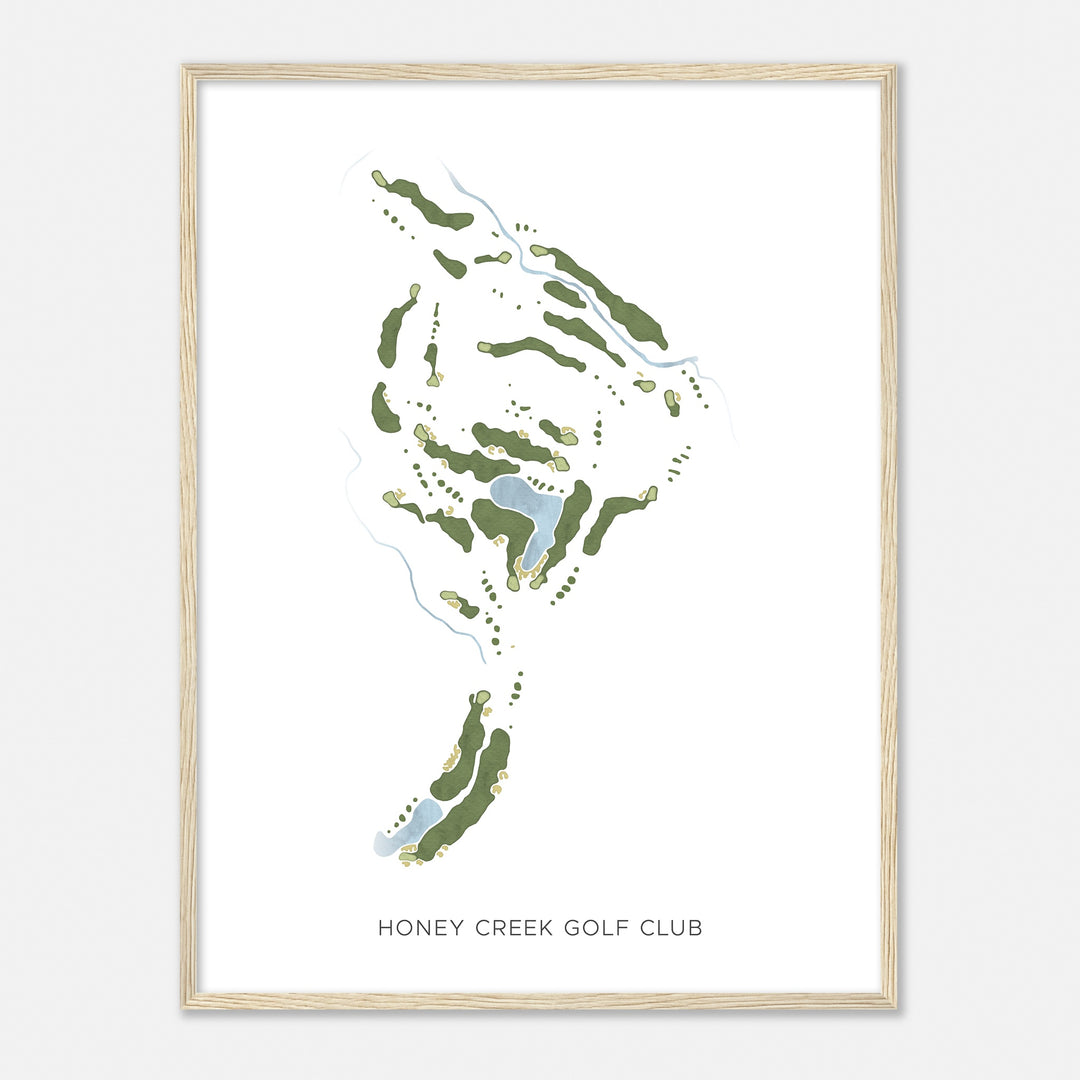 Print of Honey Creek Golf Club Modern Map