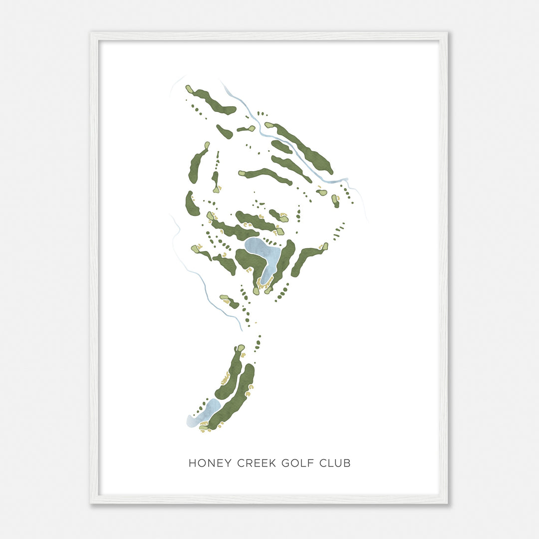 Print of Honey Creek Golf Club Modern Map