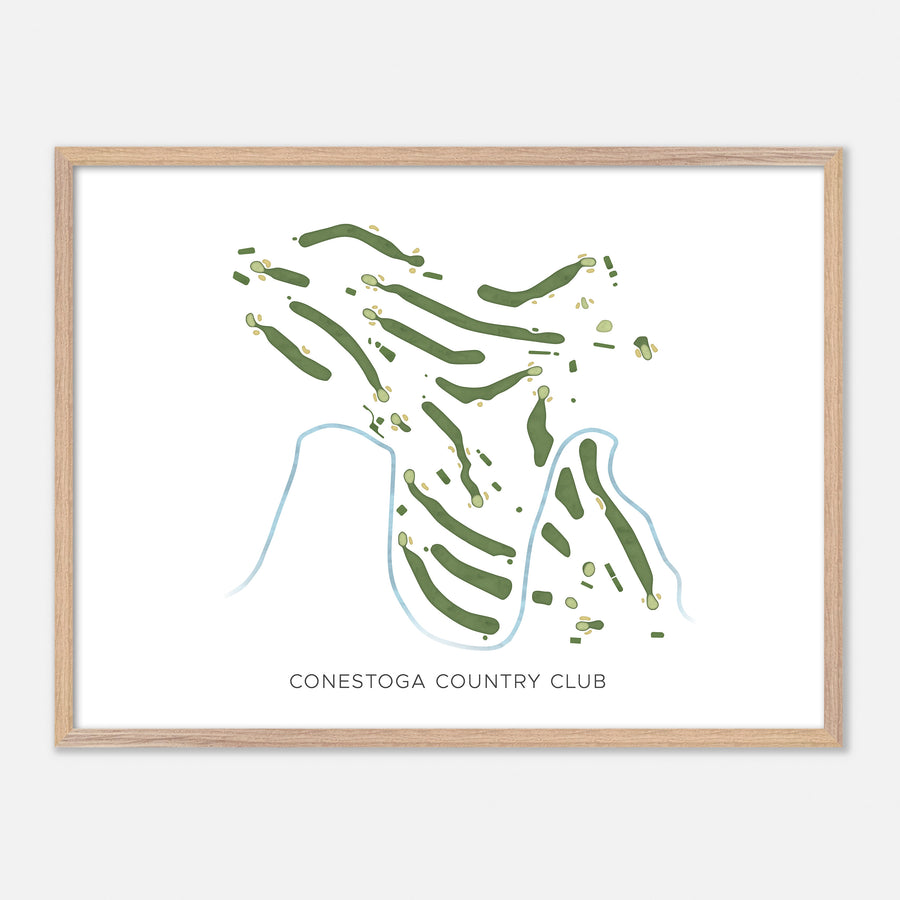 Print of Conestoga Country Club Modern Map