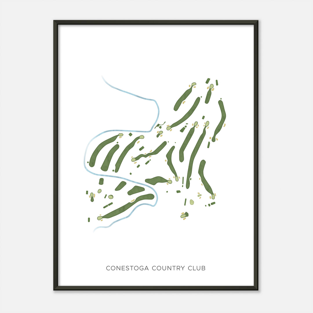Print of Conestoga Country Club Modern Map