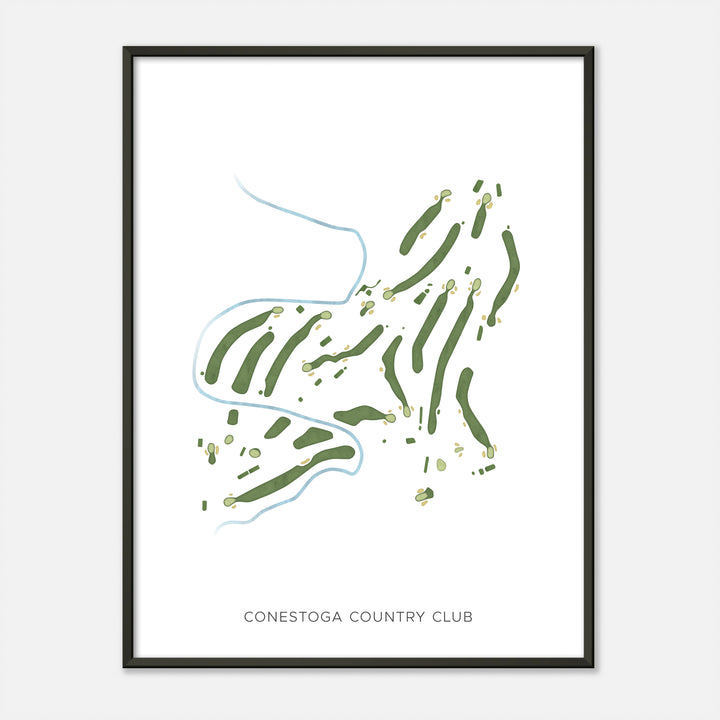Print of Conestoga Country Club Modern Map