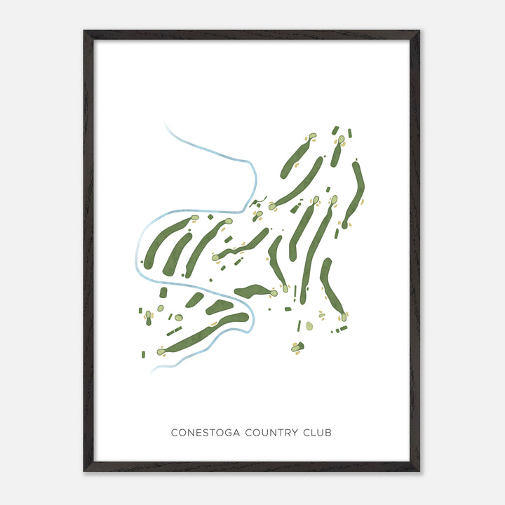 Print of Conestoga Country Club Modern Map