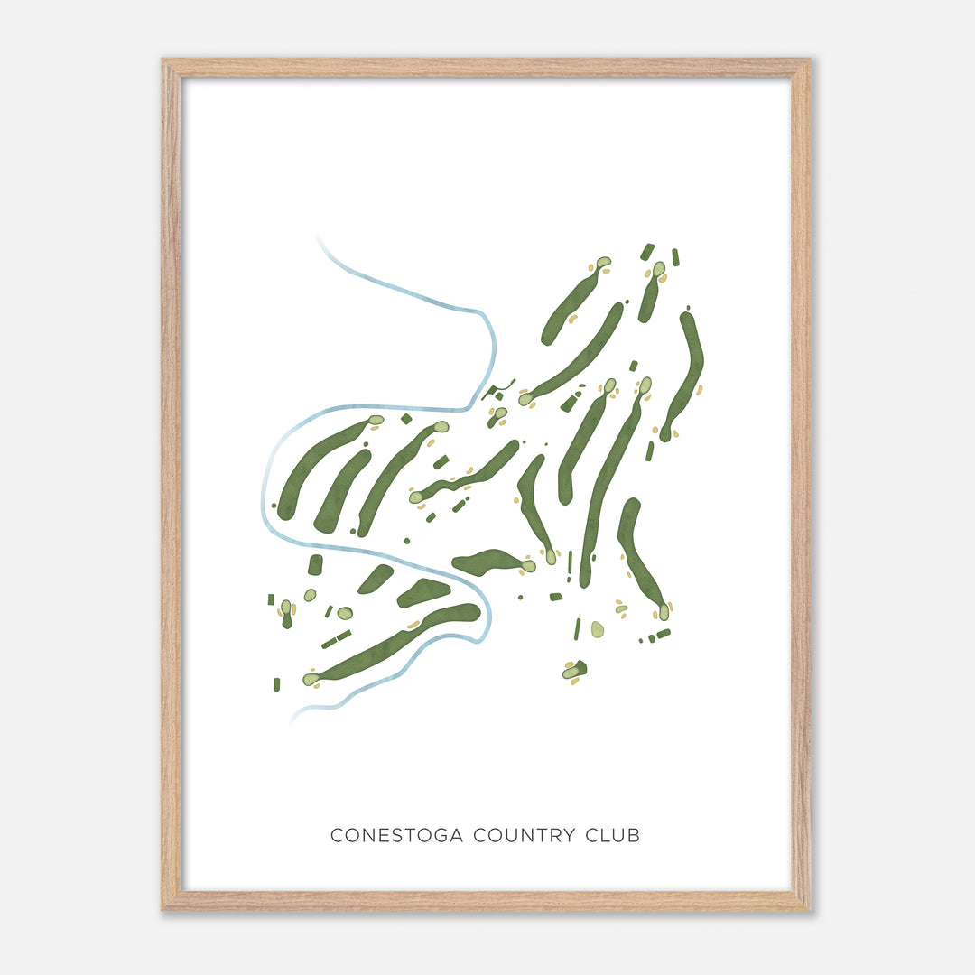 Print of Conestoga Country Club Modern Map