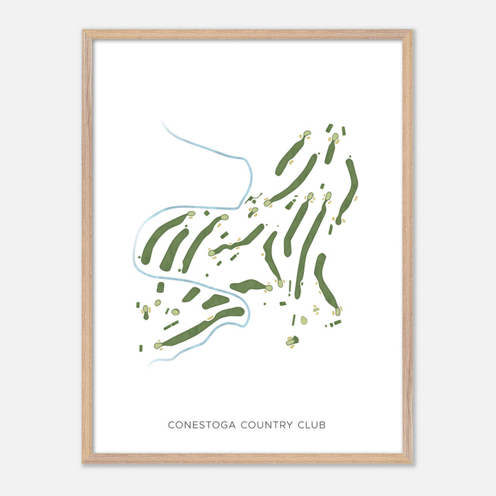 Print of Conestoga Country Club Modern Map